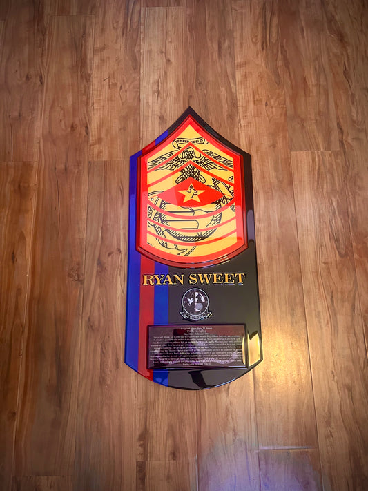 Custom Military Rank Insignia Display Board