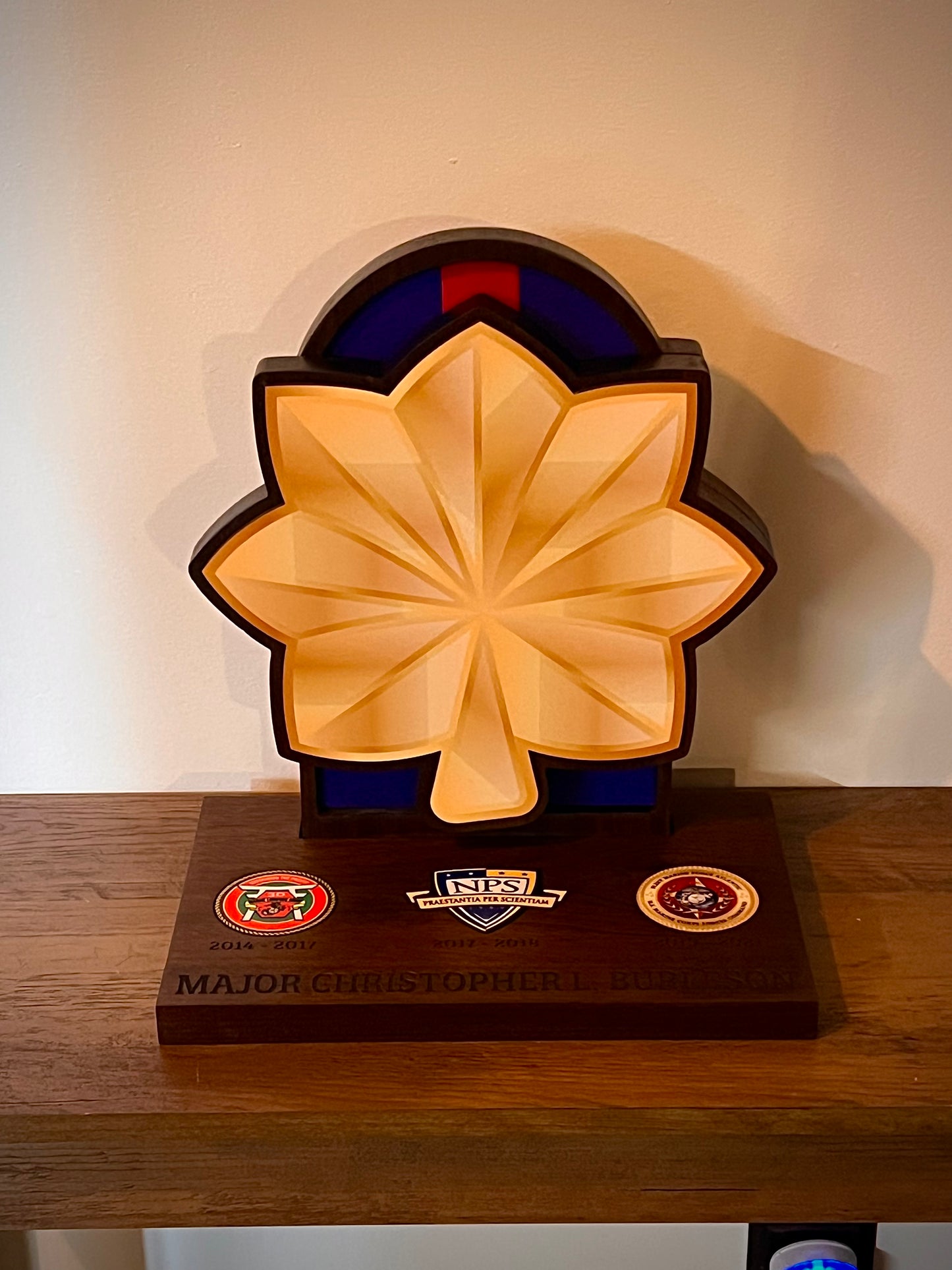 Military Chevron Desk Stand – Custom Rank Display for Marines & Army NCOs and Officers