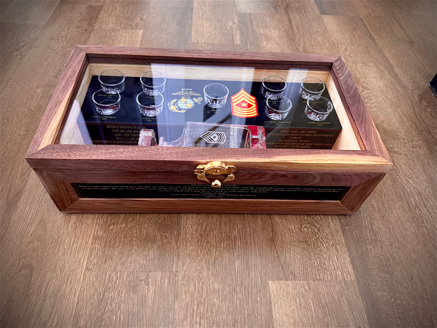 Custom Engraved Liquor Box – Personalized Military Gift