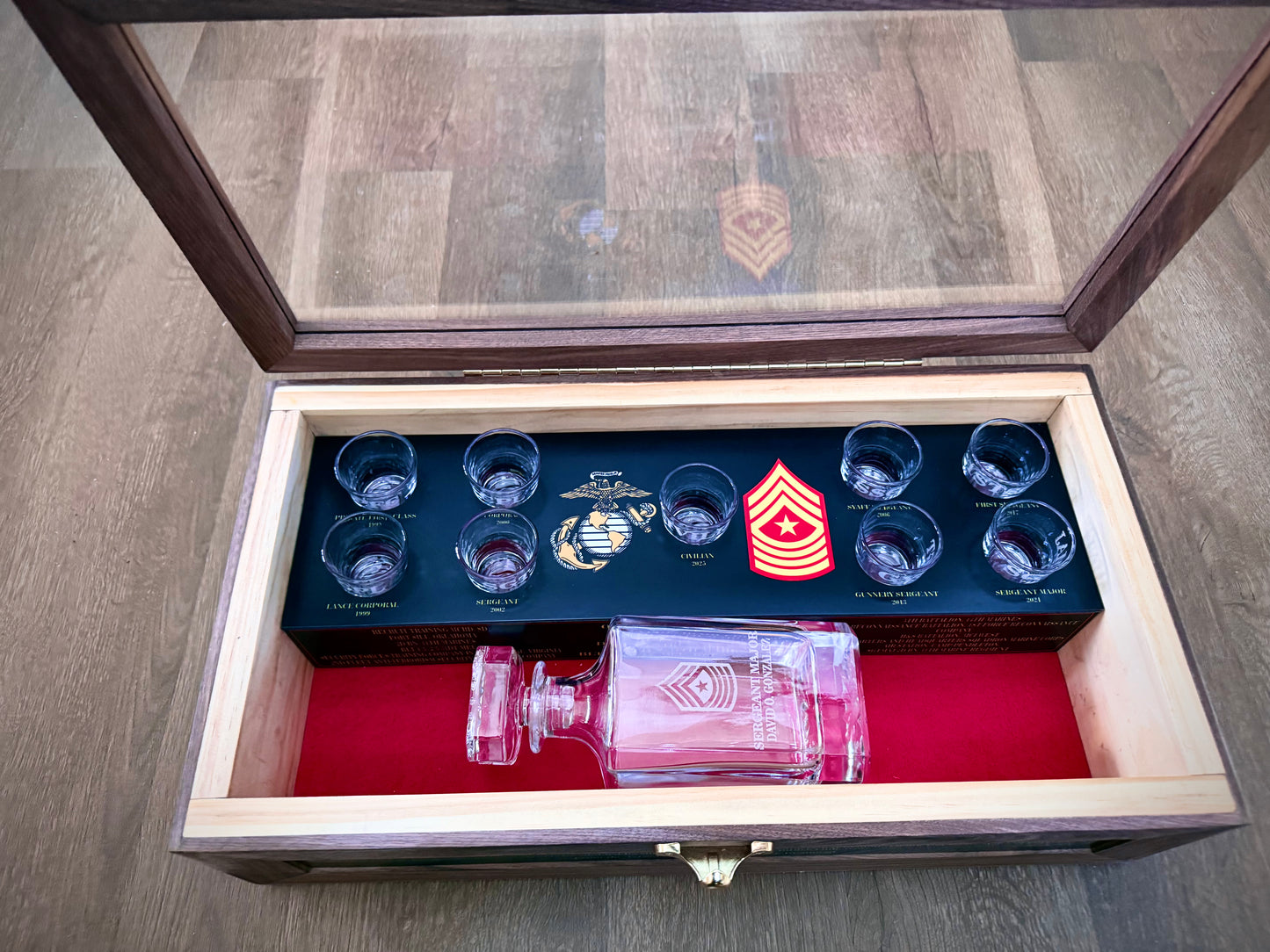 Custom Engraved Liquor Box – Personalized Military Gift