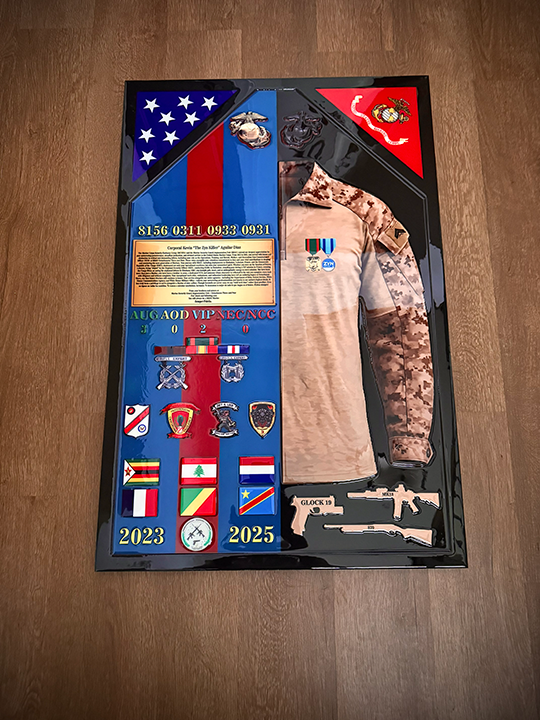 Military Epoxy Resin Shadow Box – Custom Veteran Service Display