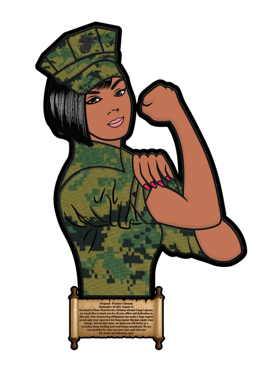 "She Who Served" Display Plaque