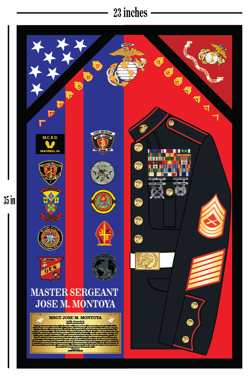 Military Epoxy Resin Shadow Box – Custom Veteran Service Display