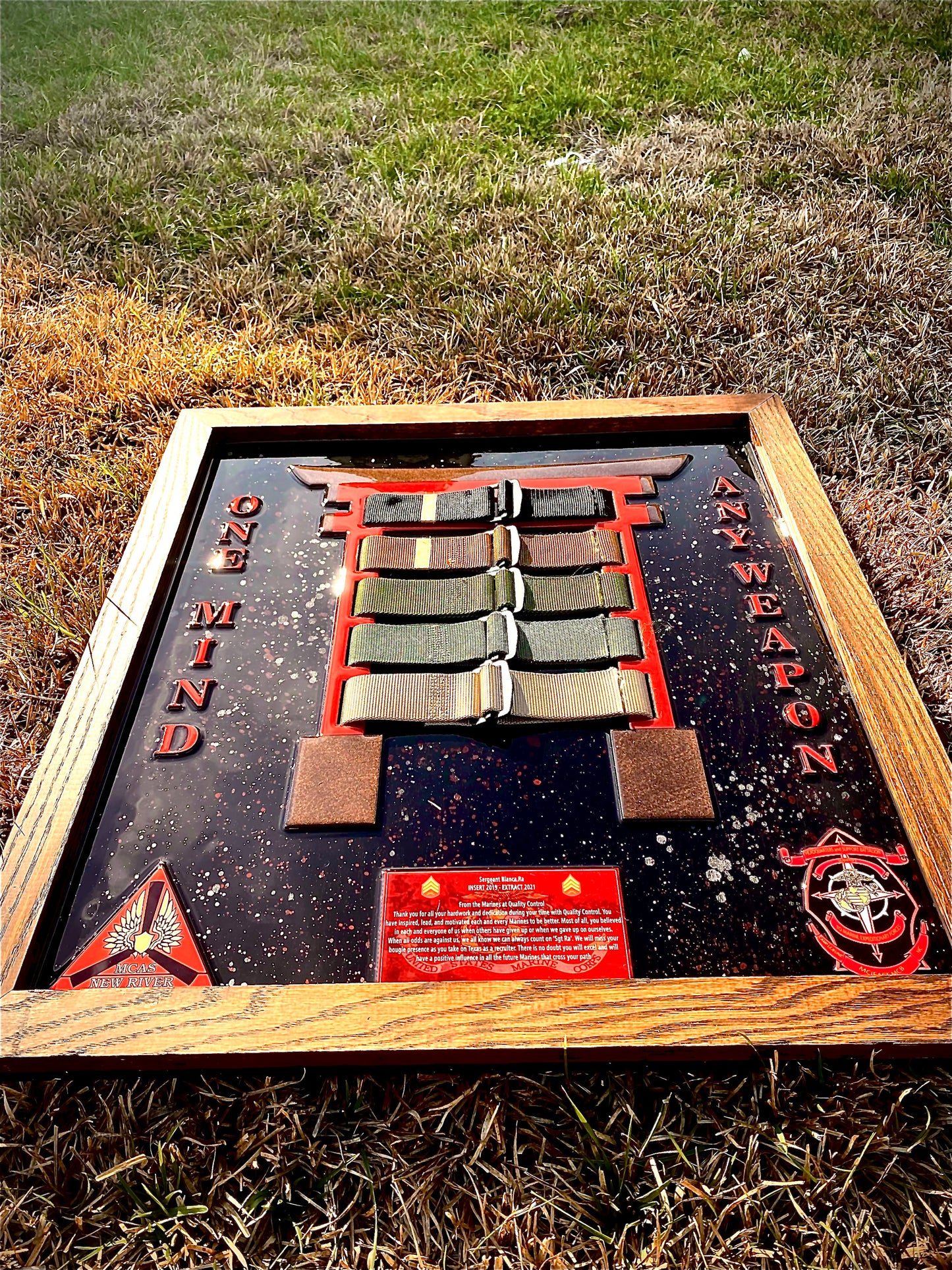 USMC MCMAP Martial Arts Belt Plaque – Marine Corps Combat Achievement Display