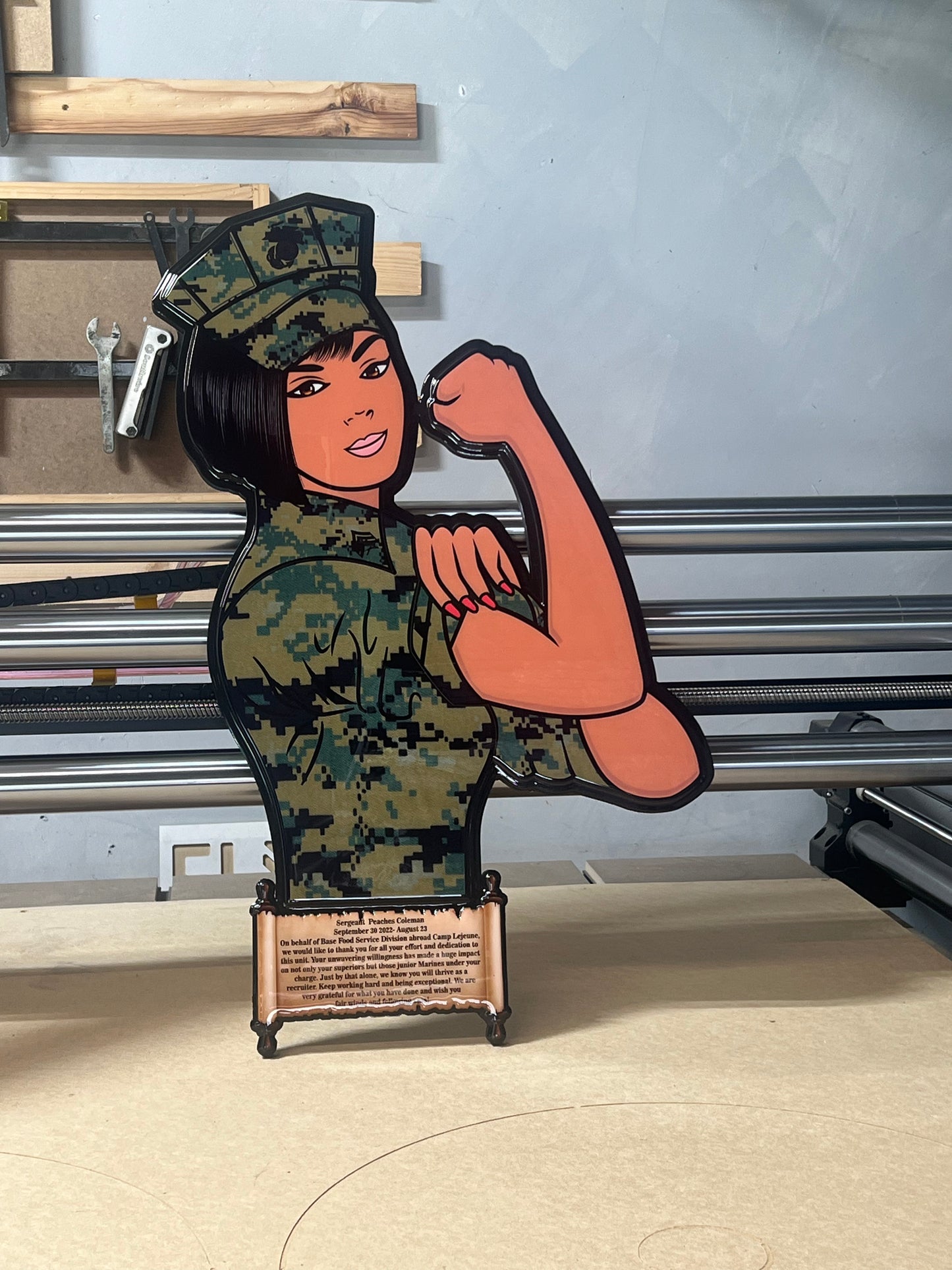 "She Who Served" Display Plaque