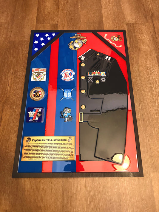 Military Epoxy Resin Shadow Box – Custom Veteran Service Display