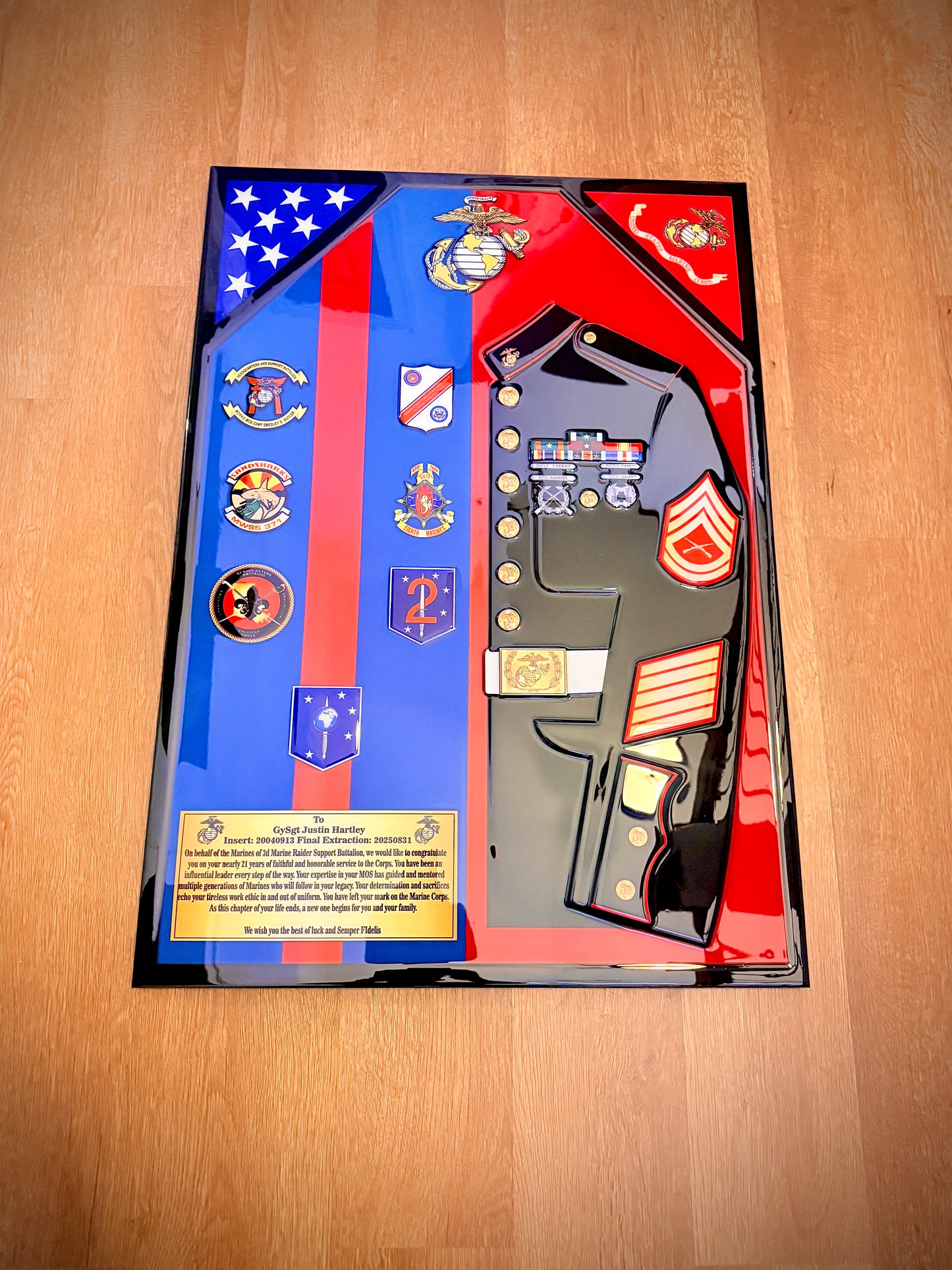 Military Epoxy Resin Shadow Box – Custom Veteran Service Display