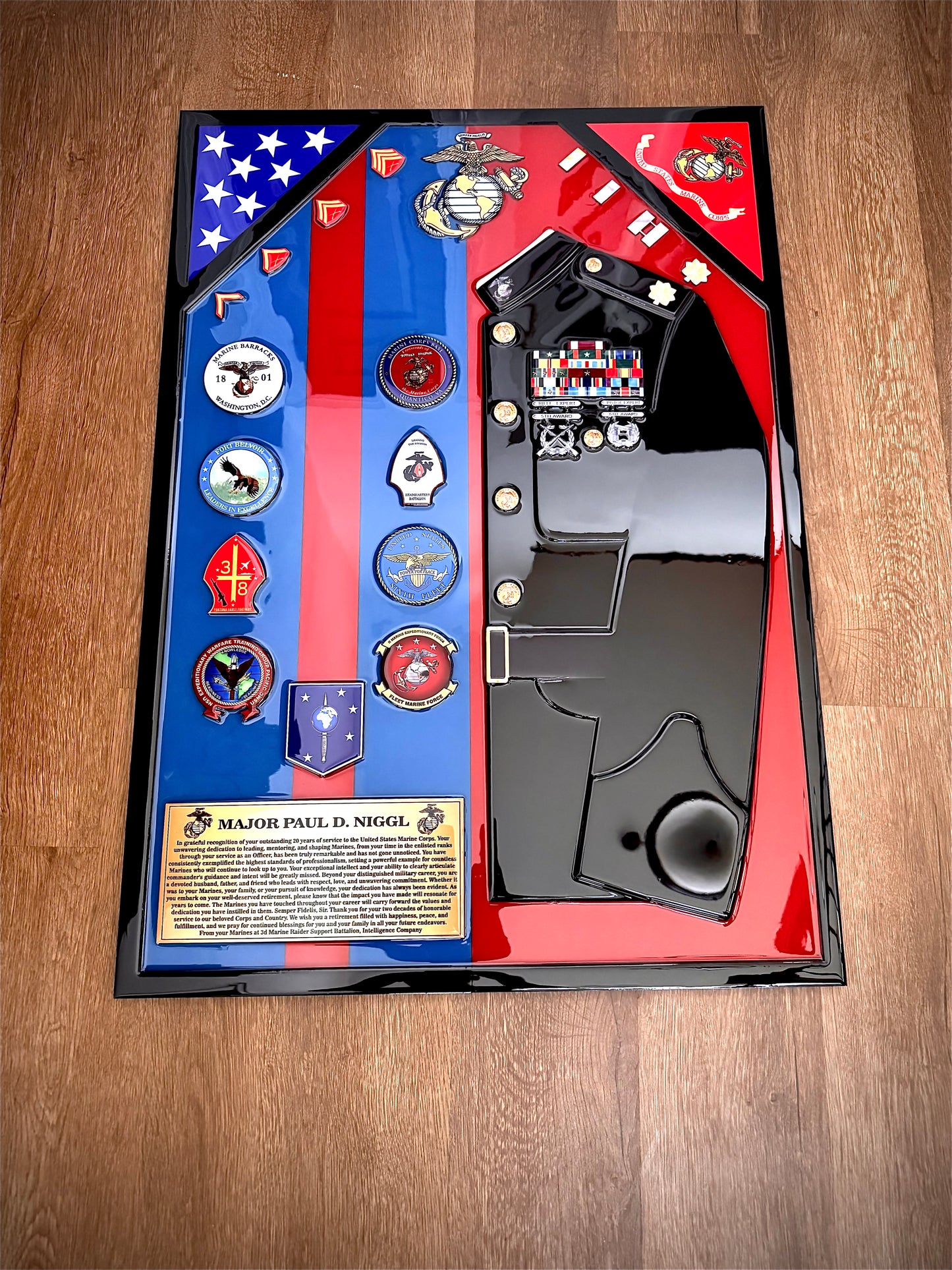 Military Epoxy Resin Shadow Box – Custom Veteran Service Display