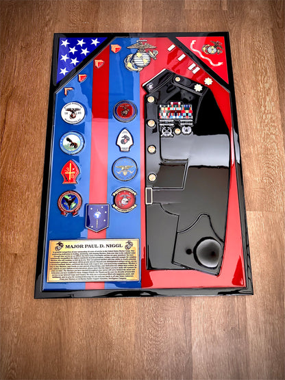 Military Epoxy Resin Shadow Box – Custom Veteran Service Display