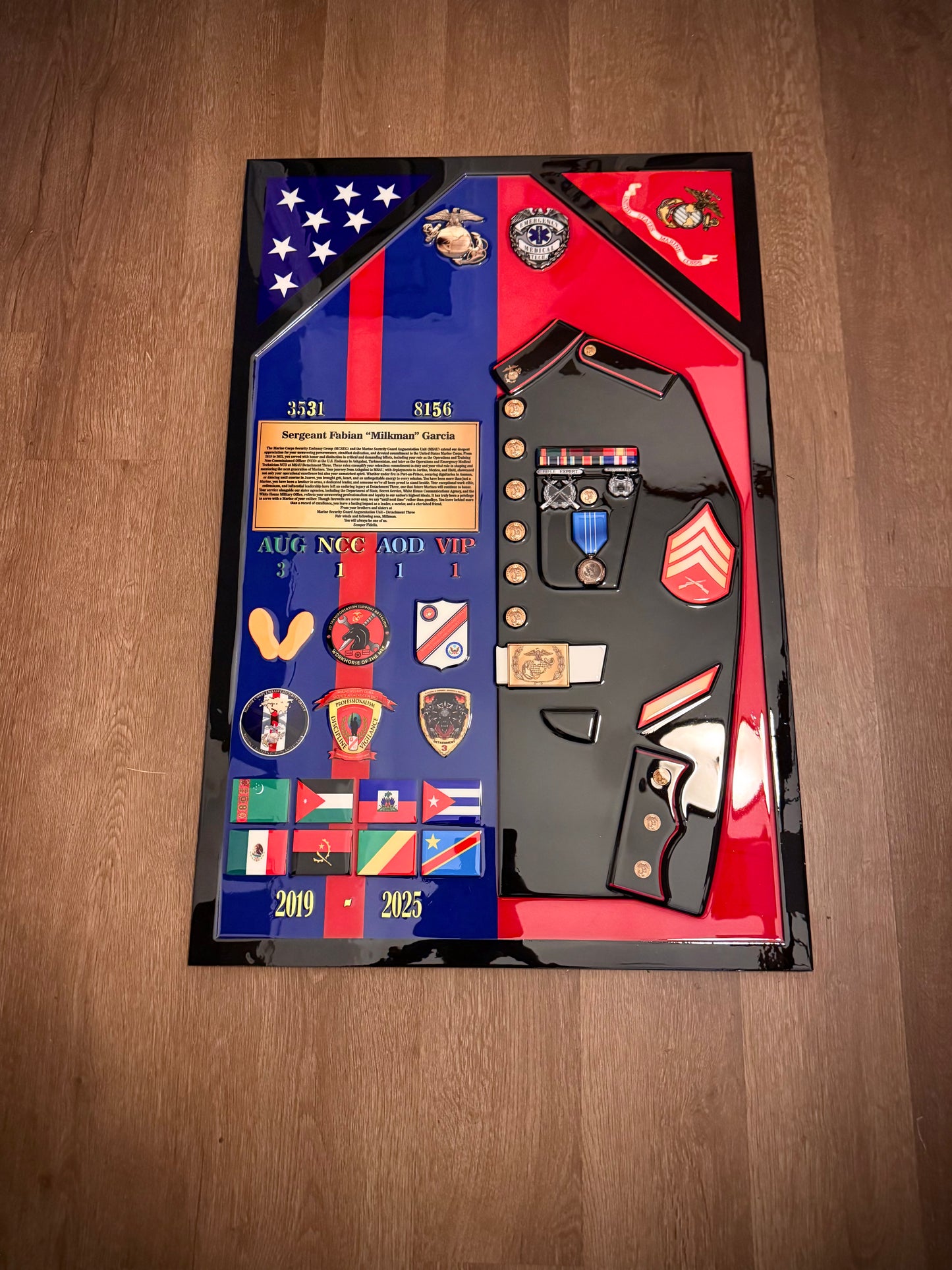 Military Epoxy Resin Shadow Box – Custom Veteran Service Display