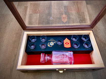Custom Engraved Liquor Box – Personalized Military Gift