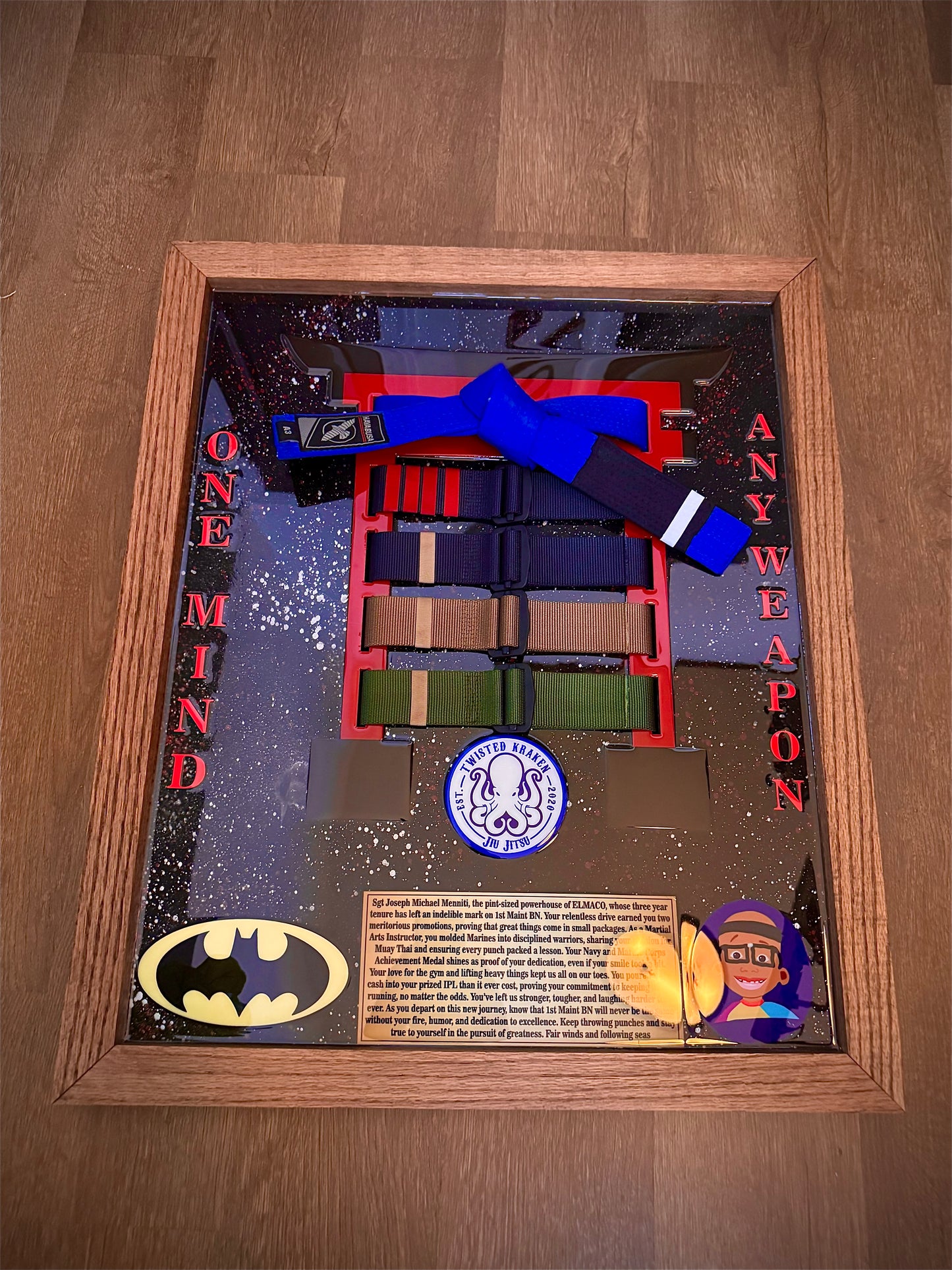 USMC MCMAP Martial Arts Belt Plaque – Marine Corps Combat Achievement Display