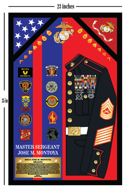 Military Epoxy Resin Shadow Box – Custom Veteran Service Display