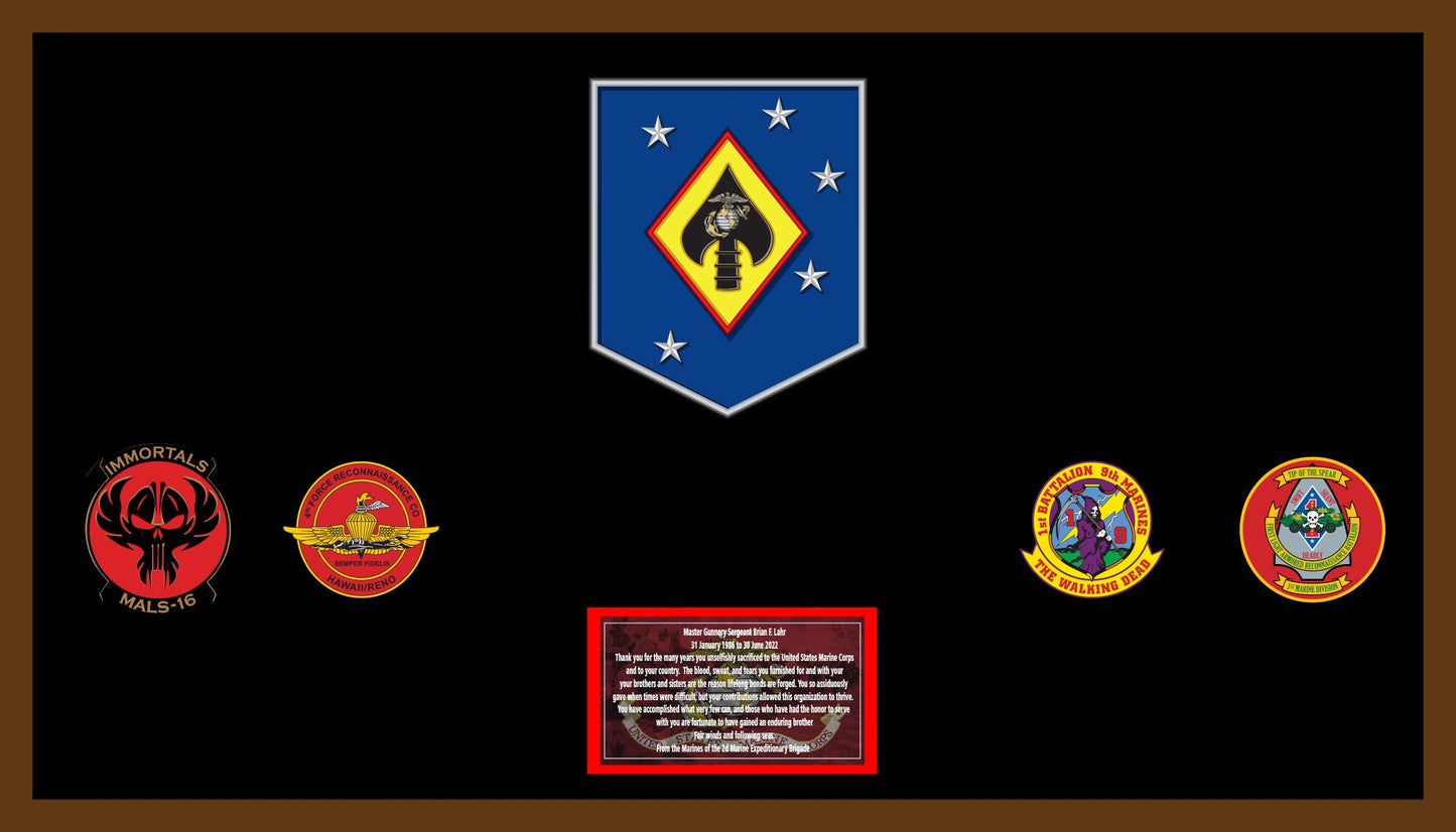 Custom Military Frame Plaque – Handcrafted Wood & Epoxy Veteran Display