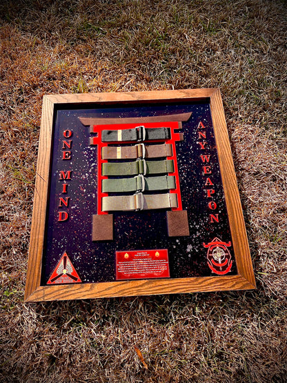 USMC MCMAP Martial Arts Belt Plaque – Marine Corps Combat Achievement Display