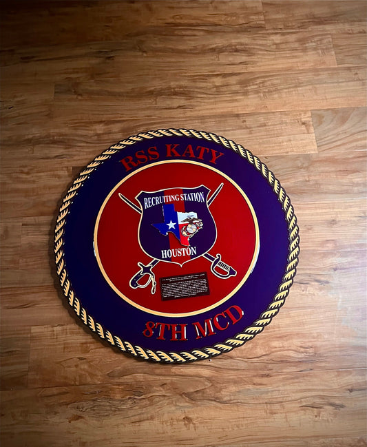 Custom Unit Logo Epoxy Plaque – Military Command & Squadron Award Display