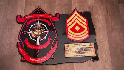 Custom Unit & Rank Combo Plaque – Military Command Display