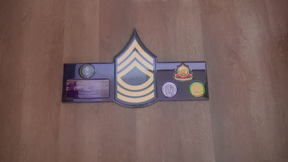 Army Chevron Rank Plaque V.2 – Custom Engraved NCO and Officer Promotion & Retirement Gift